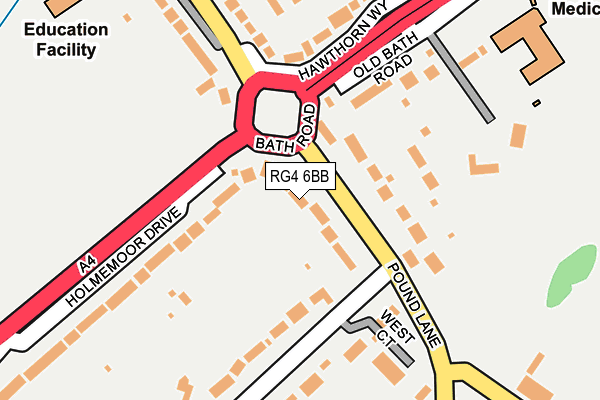 RG4 6BB map - OS OpenMap – Local (Ordnance Survey)