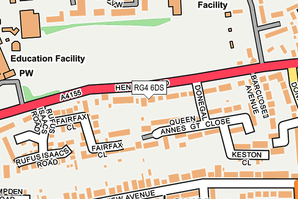 RG4 6DS map - OS OpenMap – Local (Ordnance Survey)