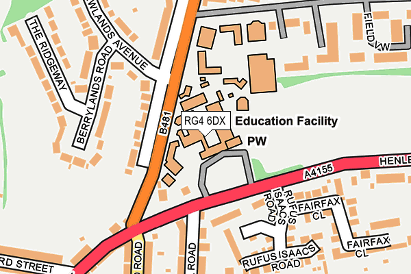RG4 6DX map - OS OpenMap – Local (Ordnance Survey)