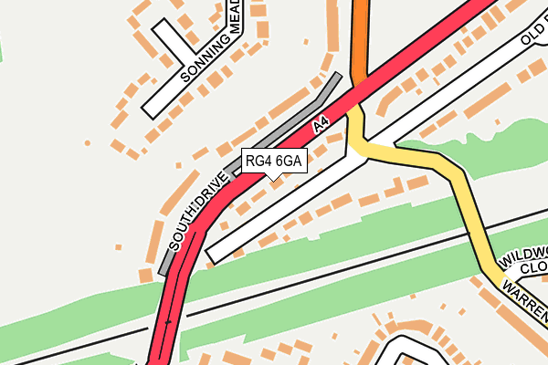 RG4 6GA map - OS OpenMap – Local (Ordnance Survey)