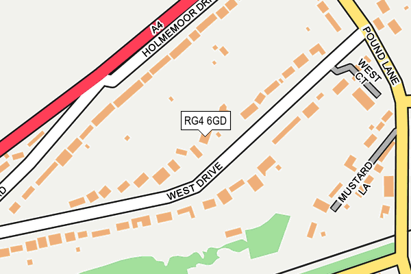 RG4 6GD map - OS OpenMap – Local (Ordnance Survey)