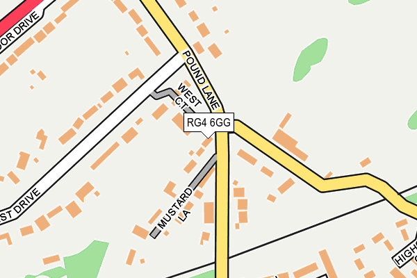 RG4 6GG map - OS OpenMap – Local (Ordnance Survey)