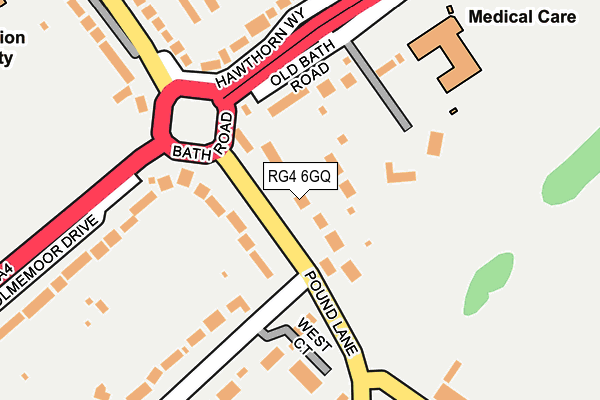 RG4 6GQ map - OS OpenMap – Local (Ordnance Survey)