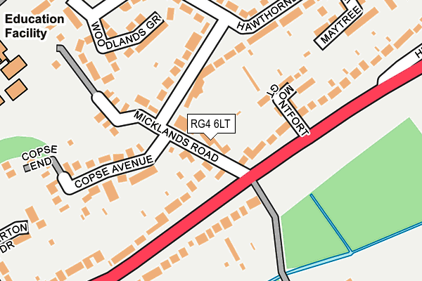 RG4 6LT map - OS OpenMap – Local (Ordnance Survey)
