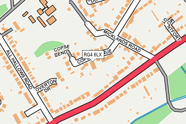 RG4 6LX map - OS OpenMap – Local (Ordnance Survey)