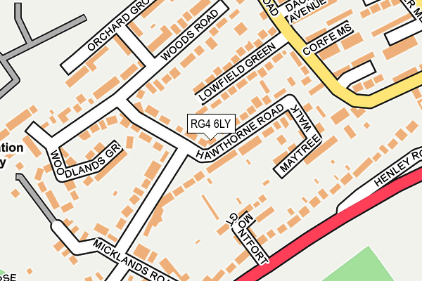 RG4 6LY map - OS OpenMap – Local (Ordnance Survey)
