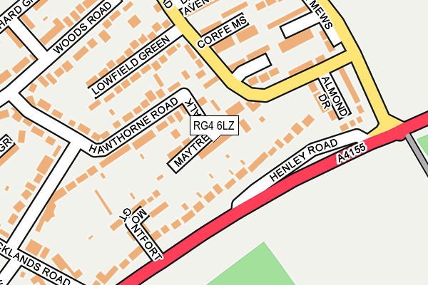 RG4 6LZ map - OS OpenMap – Local (Ordnance Survey)