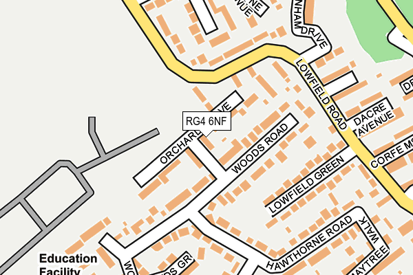 RG4 6NF map - OS OpenMap – Local (Ordnance Survey)