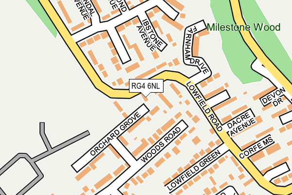 RG4 6NL map - OS OpenMap – Local (Ordnance Survey)