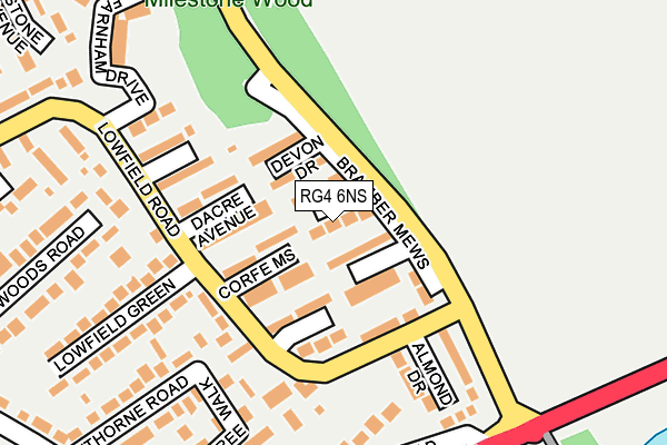 RG4 6NS map - OS OpenMap – Local (Ordnance Survey)