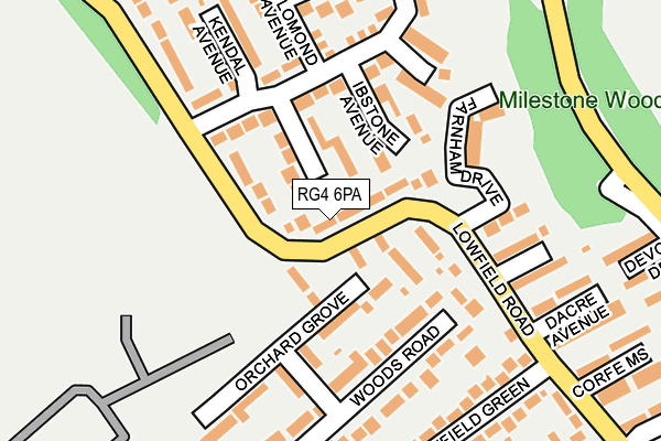 RG4 6PA map - OS OpenMap – Local (Ordnance Survey)