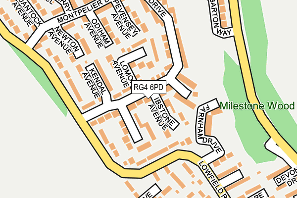 RG4 6PD map - OS OpenMap – Local (Ordnance Survey)
