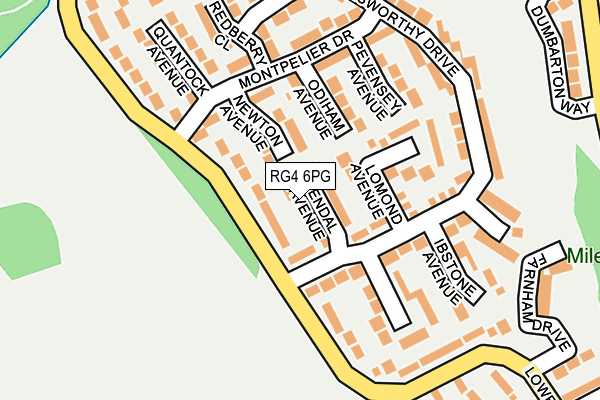 RG4 6PG map - OS OpenMap – Local (Ordnance Survey)