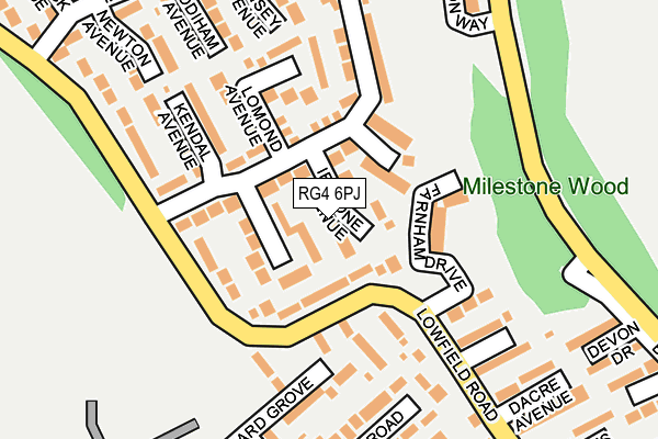 RG4 6PJ map - OS OpenMap – Local (Ordnance Survey)