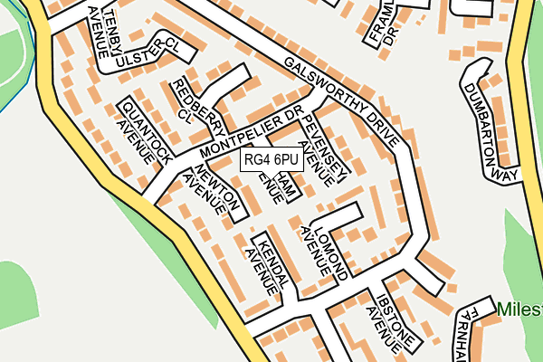 RG4 6PU map - OS OpenMap – Local (Ordnance Survey)