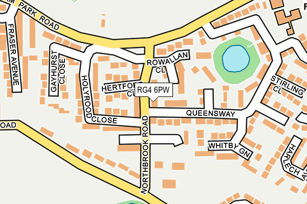 RG4 6PW map - OS OpenMap – Local (Ordnance Survey)