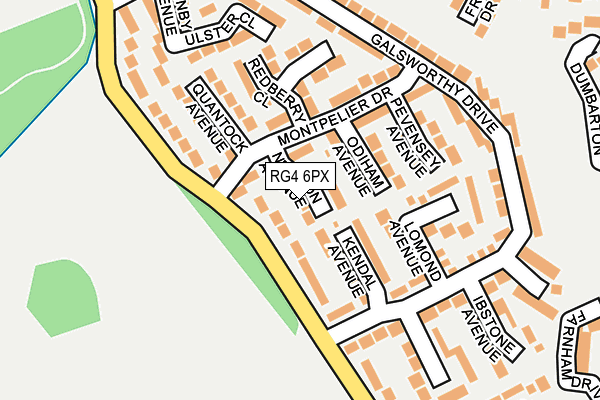 RG4 6PX map - OS OpenMap – Local (Ordnance Survey)