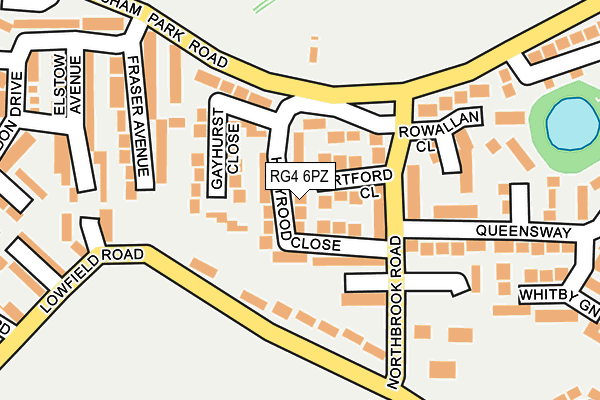 RG4 6PZ map - OS OpenMap – Local (Ordnance Survey)