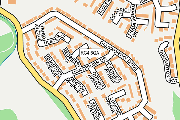 RG4 6QA map - OS OpenMap – Local (Ordnance Survey)