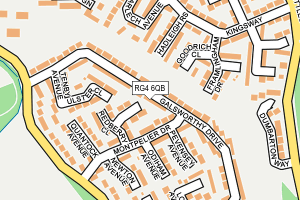 RG4 6QB map - OS OpenMap – Local (Ordnance Survey)