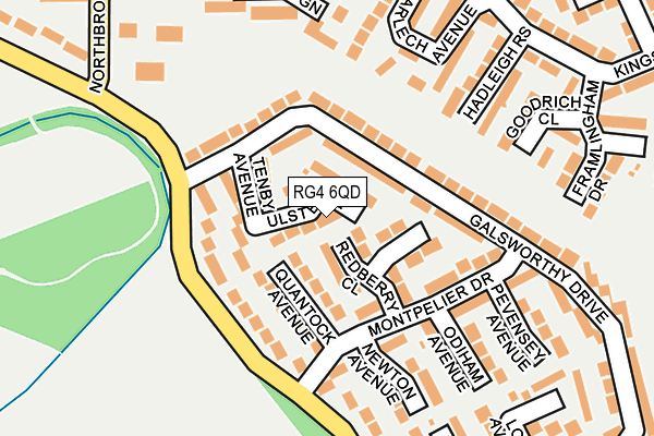 RG4 6QD map - OS OpenMap – Local (Ordnance Survey)