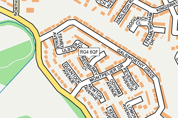 RG4 6QF map - OS OpenMap – Local (Ordnance Survey)