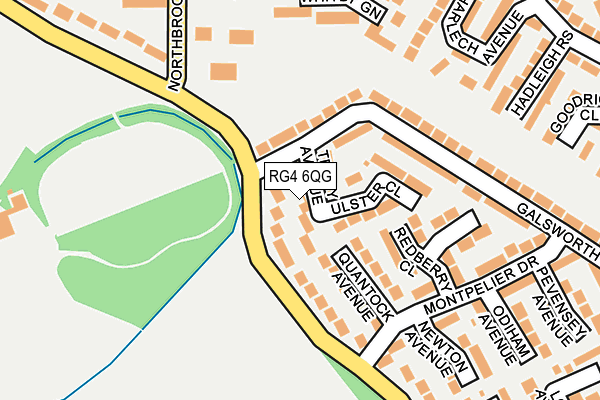 RG4 6QG map - OS OpenMap – Local (Ordnance Survey)