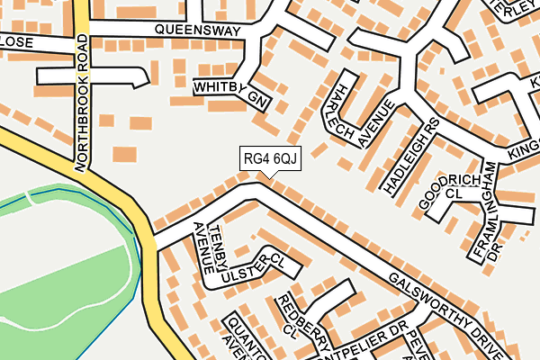 RG4 6QJ map - OS OpenMap – Local (Ordnance Survey)