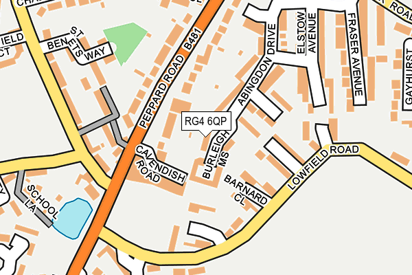RG4 6QP map - OS OpenMap – Local (Ordnance Survey)