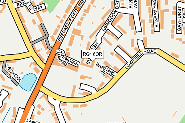 RG4 6QR map - OS OpenMap – Local (Ordnance Survey)