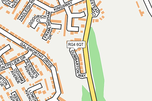 RG4 6QT map - OS OpenMap – Local (Ordnance Survey)