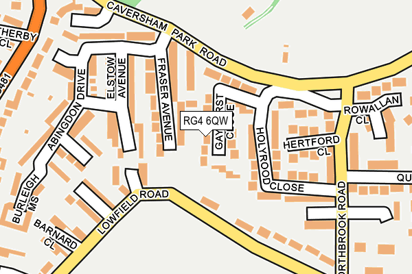 RG4 6QW map - OS OpenMap – Local (Ordnance Survey)