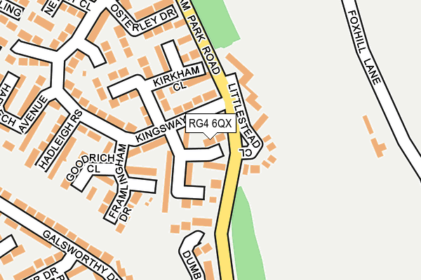 RG4 6QX map - OS OpenMap – Local (Ordnance Survey)