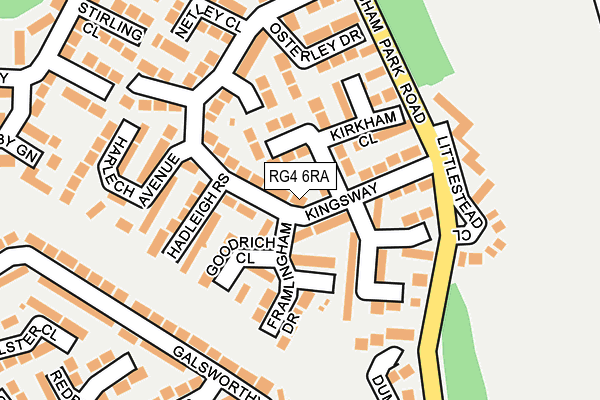 RG4 6RA map - OS OpenMap – Local (Ordnance Survey)
