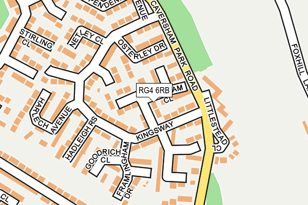 RG4 6RB map - OS OpenMap – Local (Ordnance Survey)