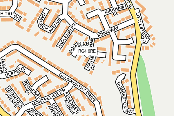 RG4 6RE map - OS OpenMap – Local (Ordnance Survey)
