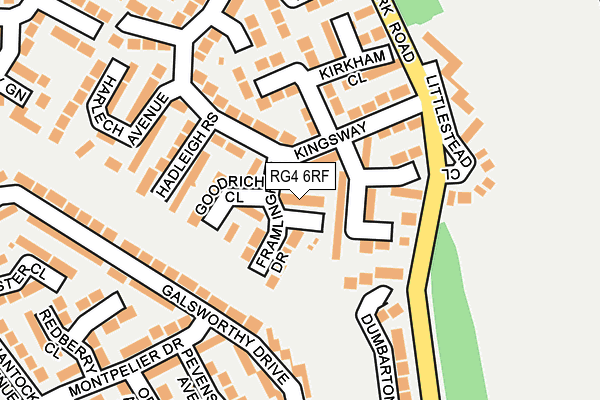 RG4 6RF map - OS OpenMap – Local (Ordnance Survey)