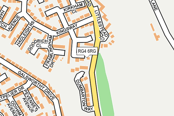 RG4 6RG map - OS OpenMap – Local (Ordnance Survey)