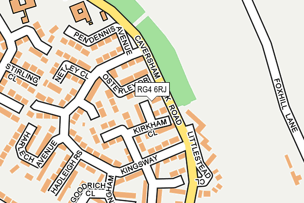 RG4 6RJ map - OS OpenMap – Local (Ordnance Survey)