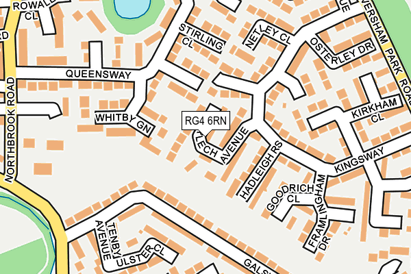 RG4 6RN map - OS OpenMap – Local (Ordnance Survey)
