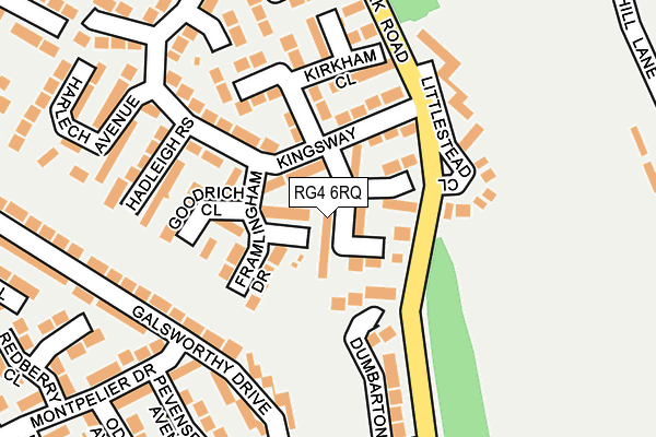 RG4 6RQ map - OS OpenMap – Local (Ordnance Survey)