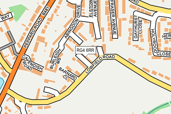 RG4 6RR map - OS OpenMap – Local (Ordnance Survey)