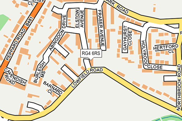 RG4 6RS map - OS OpenMap – Local (Ordnance Survey)