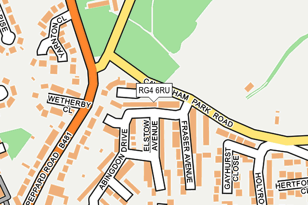RG4 6RU map - OS OpenMap – Local (Ordnance Survey)