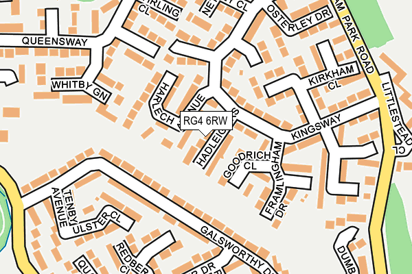 RG4 6RW map - OS OpenMap – Local (Ordnance Survey)