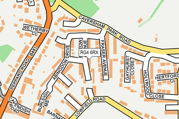 RG4 6RX map - OS OpenMap – Local (Ordnance Survey)