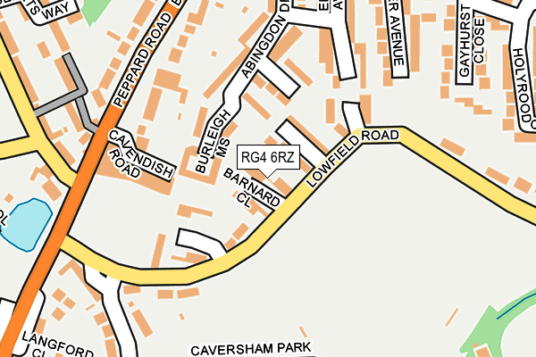 RG4 6RZ map - OS OpenMap – Local (Ordnance Survey)