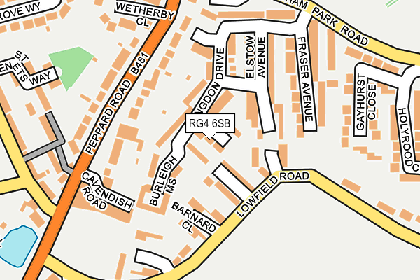RG4 6SB map - OS OpenMap – Local (Ordnance Survey)