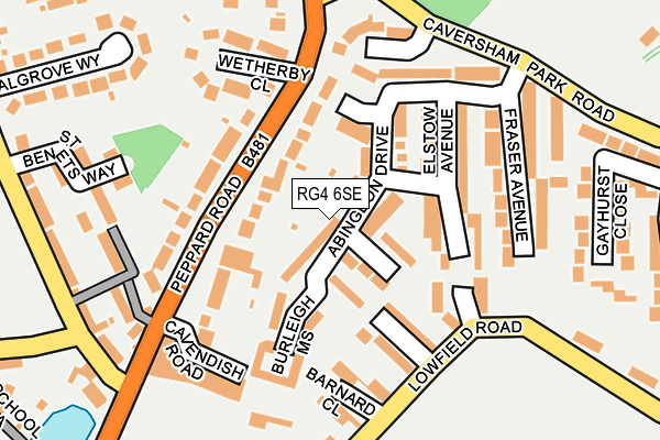 RG4 6SE map - OS OpenMap – Local (Ordnance Survey)