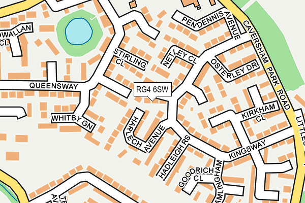 RG4 6SW map - OS OpenMap – Local (Ordnance Survey)